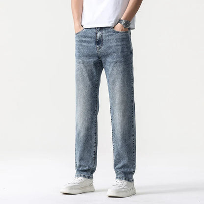 Jeans de pierna ancha para hombre de gran tamaño - Lyocell recto, casual