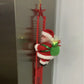 Musical Climbing Santa Claus Doll with Ladder - 20cm Plush Christmas Decoration, Festive Home Ornament for Kids, Holiday Gift 2025