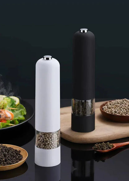 Elektrisk salt- og peberkværn med LED og justerbar grovhed