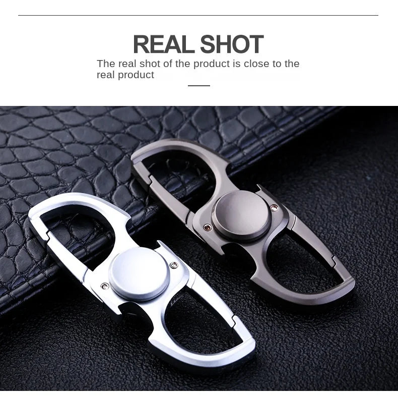 Fidget Spinner Keychain Stainless Steel EDC Gift 2025