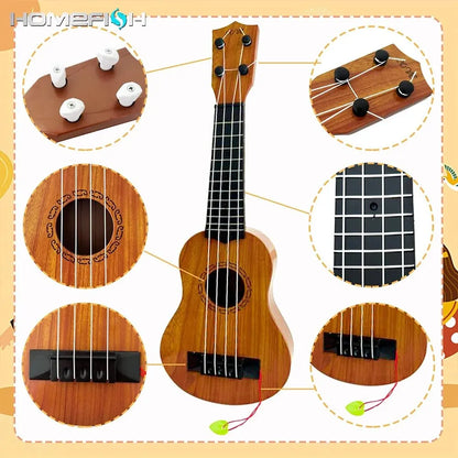 Ukelele de juguete educativo para niños: guitarra para niños para aprender música, diseño ABS duradero, regalo unisex para mayores de 3 años 35 cm (13,7 pulgadas)