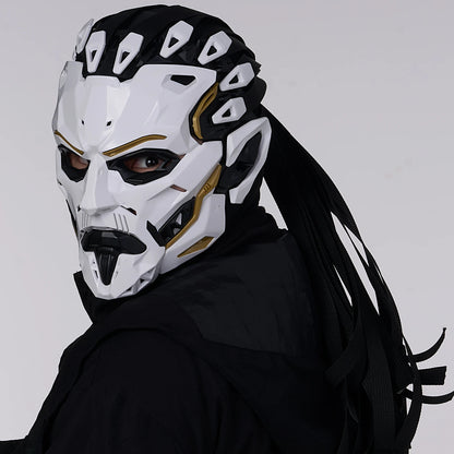JAUPTO punk Witcher PVC-cosplaymasker voor het hele gezicht, hoogwaardig feestattribuut, Halloweenaccessoire 2026