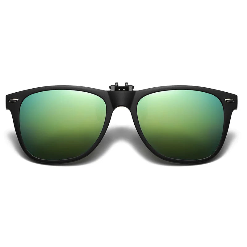 Nattseende Clip-On Solglasögon – Polariserade Fotokromatiska UV Anti-Reflex Körglasögon, Vintage Fyrkantig Stil, Höst 2025 Säker Körning