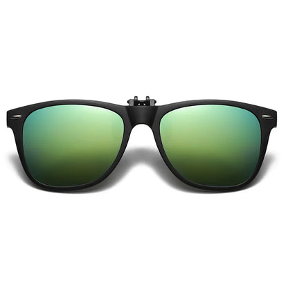 Nattseende Clip-On Solglasögon – Polariserade Fotokromatiska UV Anti-Reflex Körglasögon, Vintage Fyrkantig Stil, Höst 2025 Säker Körning