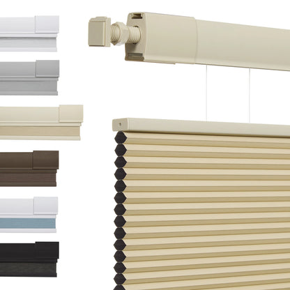 No Drill Honeycomb Blinds Cordless Thermal Insulated 1" Cell Fabric