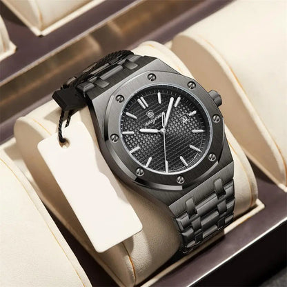 Quartz Stainless Steel Business Watch Waterproof Date