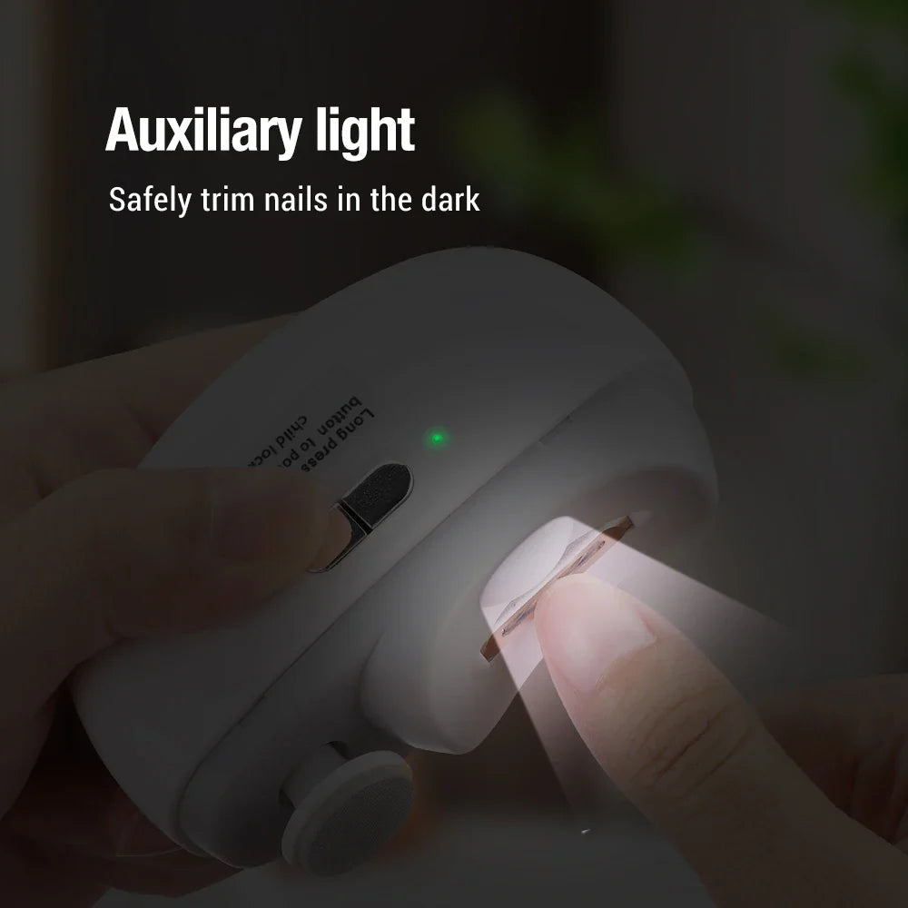 Elektrische Nagelknipser 2-in-1 Baby Maniküre Trimmer Spritzschutz Säuglings Nagelpfleger Neugeborenenpflege Sicher Herbst 2025