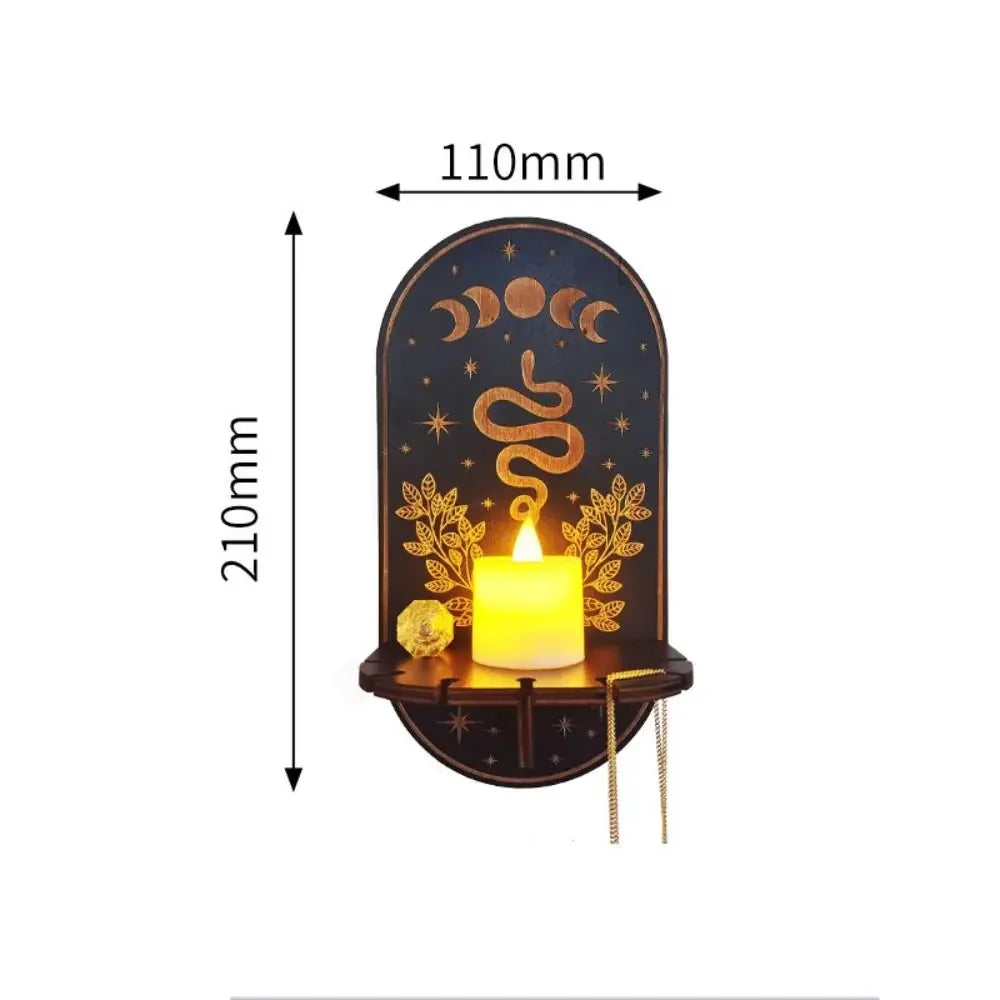 Wall Shelf Hanging Candle Shelf Whimsical Wall Decor Halloween Fall 2025 Cozy Ambient Lighting Gift Idea