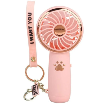 Summer New Mini Fan - Cute Cartoon Portable USB Handheld Fan for Students, Ideal Outdoor Cooling Solution