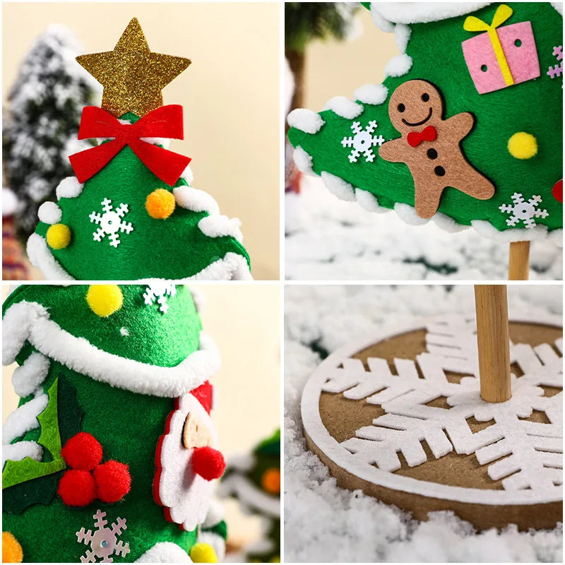 Kit fai da te per albero di Natale per bambini: divertenti decorazioni fatte a mano e puzzle da regalare per le feste