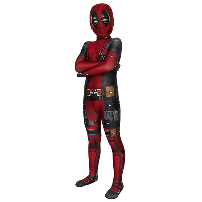 Deadpool-superhelte-cosplay-jumpsuit til børn med maske, komplet sæt til halloween og fødselsdagsgave 2026