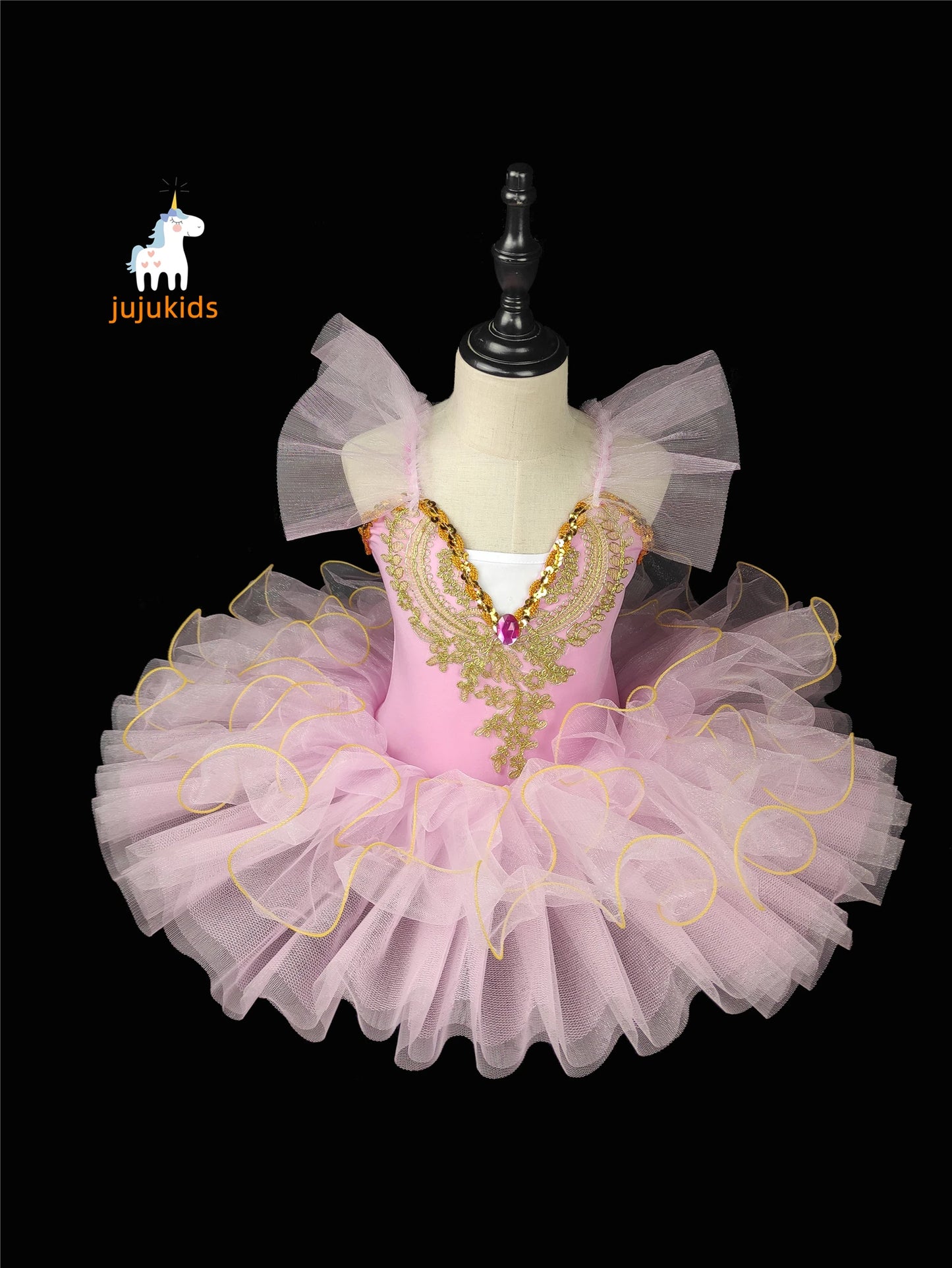 Tutu da balletto leggero per ragazze - stile pancake, poliestere, per spettacoli di recital