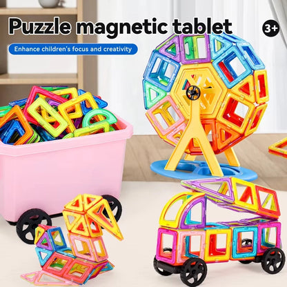 Magnetische Bouwblokken Set voor Kinderen, 30-168PCS Educatieve Magnetische Tegels voor Creatief Leren en Fantasierijk Spel