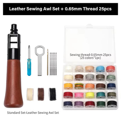 Kit de couture en cuir – ensemble d'outils premium pour couture à la main pour artisanat cuir et réparation de toile, cadeau automne 2026