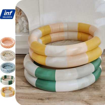 Uppblåsbara PVC-havsbollar för barn - Färgglada sommarpoolleksaker för lek i trädgård och gård