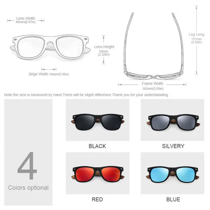 Gepolariseerde Houten Zonnebrillen voor Mannen - Stijlvolle Monturen Originele Oculos De Sol Masculino