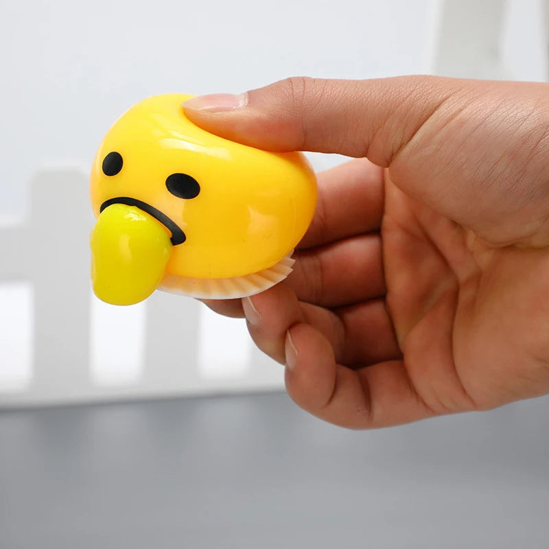 Stress Relief Egg Yolk Squeeze Toy Vomit Gag Funny Gift