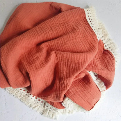 Baby svøb tæppe 100 procent bomuld muslin nyfødt blomsterprint quilt svøb efterår 2025 åndbar blød gave