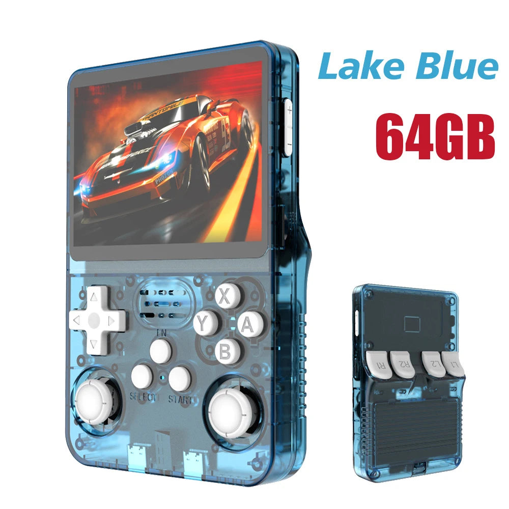 Portable R36S Retro Handheld Video Game Console - 3.5" IPS Screen, 64GB Storage, Linux System