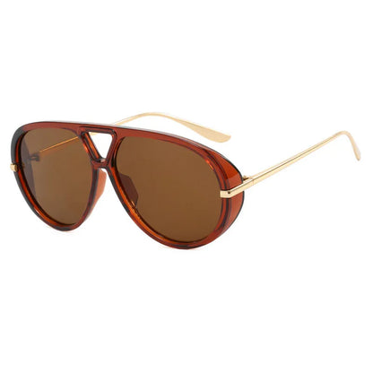 Kvinne Designer Vintage Oversized Solbriller - Svart Motedesign for Kvinner