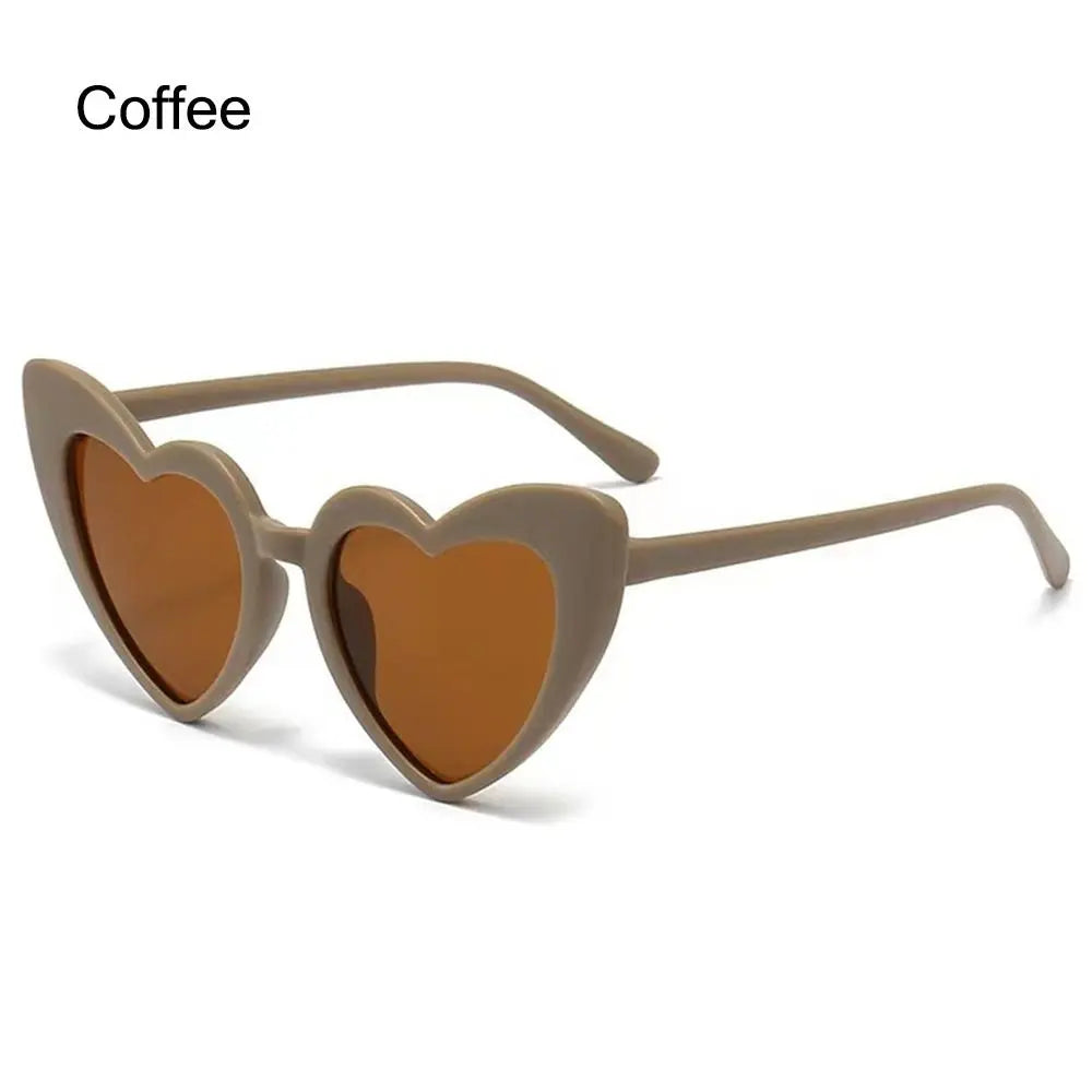 Kids Heart Sunglasses Plastic Frame Heart Shaped Summer 2026 Trend Durable Polycarbonate Lenses Outdoor Play