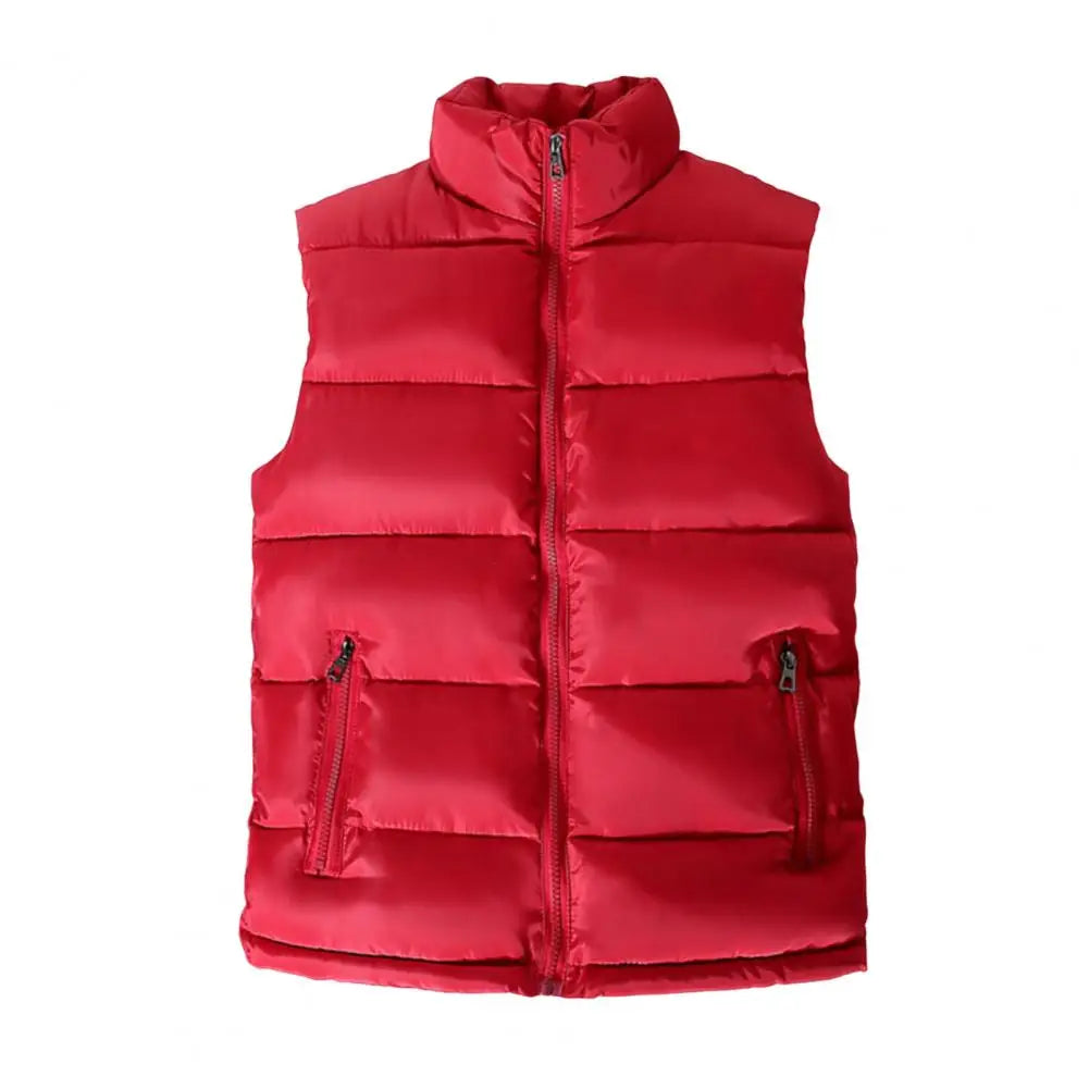 Lightweight Men's Puffer Vest - Slim Stand Collar, Quilted