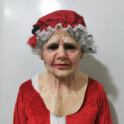 Realistisch siliconen Halloweenmasker dat het hele hoofd bedekt, opa en oma, cosplay-simulatierekwisiet 2026