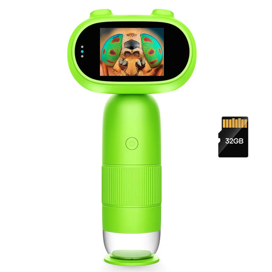 Handheld Digital Microscope for Kids - 1000x Magnification, 2" IPS Screen, Coin Collector Tool