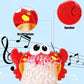 1pcs Kids Red Crab Bubble Machine Bath Toy with Music