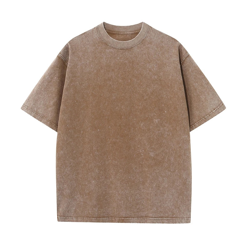 Oversized men's t-shirt – loose-fit silhouette, heavy cotton, vintage-washed streetwear tee