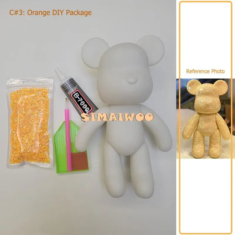 Diamantmalerei Set 5D Vollbohrung Kristall Bär Puppe Weihnachten 2025 DIY Strass Mosaik Funkelnde Wohnkultur Geschenk