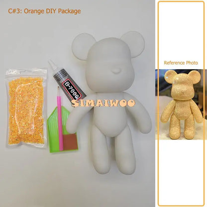 Diamantmalerei Set 5D Vollbohrung Kristall Bär Puppe Weihnachten 2025 DIY Strass Mosaik Funkelnde Wohnkultur Geschenk