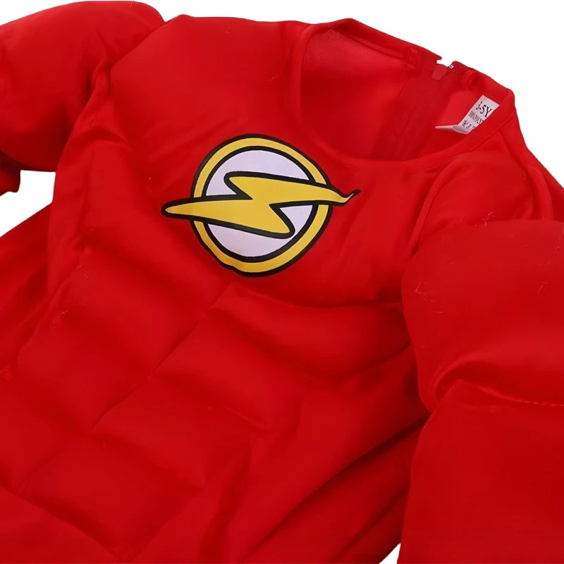 The Flash DC-superheldencosplaykostuum, gespierd pak met masker en riem voor volwassenen, Halloween-carnaval 2026