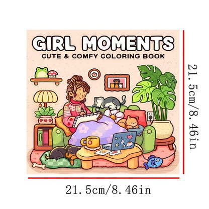 Coloring Book For Adults And Teens Cozy Warm Space Theme Fall 2025 Relaxation Gift For Solo Leisure