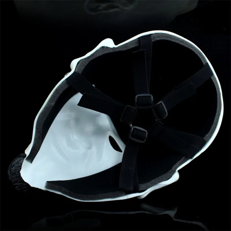 Halloweenmaske i harpiks, hel ansikt, cosplay festtilbehør