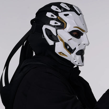 JAUPTO punk Witcher PVC-cosplaymasker voor het hele gezicht, hoogwaardig feestattribuut, Halloweenaccessoire 2026