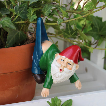 Statua gnomo da giardino appesa in resina ornamento esterno estate 2026 decorazione da giardino fantasiosa idea regalo