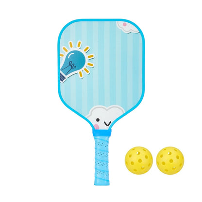 Variant image for Lightweight Kids Pickleball Paddles Set with Small Grip, Honeycomb Core, Fiberglass, Ages 6-12, Includes 2 Paddles and 2 Balls-11