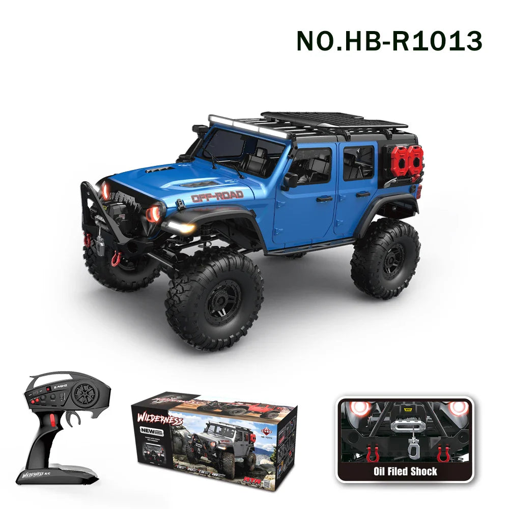 RC Car 4WD Off-Road Rock Crawler LED Lights 2.4G Proportional Control USB Charging Fall 2025 Gift Idea