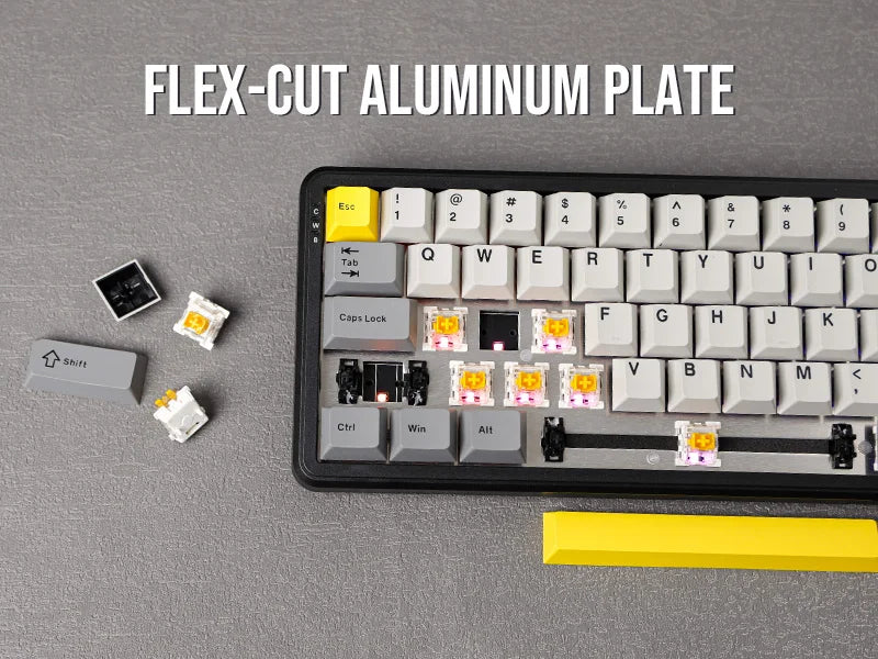 Teclado mecánico 68 teclas inalámbrico Bluetooth RGB efecto Hall