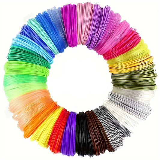 32 Colori Filamento 3D per Penna 1.75mm PLA, 320 Piedi Totali per Progetti Artistici