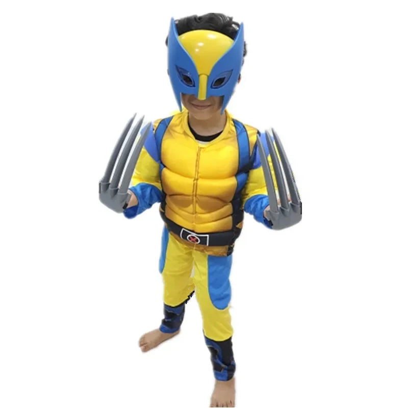 Deluxe superheldencosplaypak voor kinderen met masker, Halloween- en kerstkostuum, verkleedkostuum 2026