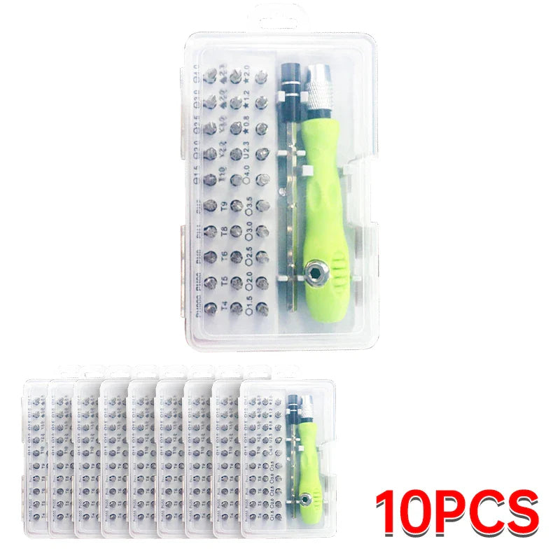 Precision Screwdriver Set 32-In-1 Magnetic Bits Repair Tool Kit For Phones And Tablets Green Handle Back To School 2025
