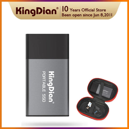 Portable SSD USB 3.0 Type C External Pocket Drive Fall 2025 Holiday Gift Fast Reliable Backup For Business Travel