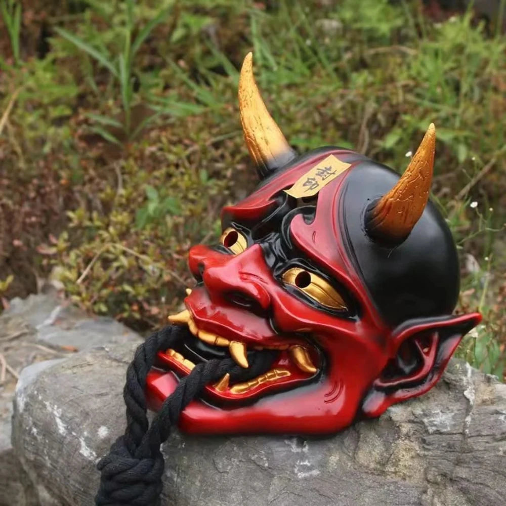 Skrekk Hannya Maske Harpiks Demon Cosplay Halloween 2025
