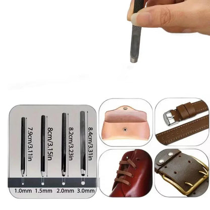 Leder-Nähset All-in-One Lederhandwerkswerkzeug-Set mit Ahlen, Nadeln und Faden, DIY-Geschenkidee