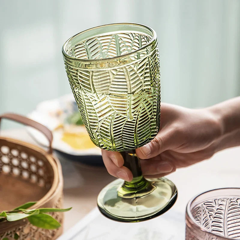 Glass Tumbler 350ml Engraved Sunflower Vintage Drinkware Summer 2025 Tableware Elegant Gift Idea