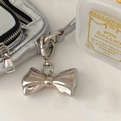 Beaded Pearl Bow Keychain Y2K Bag Charm Cute Gift Accessory
