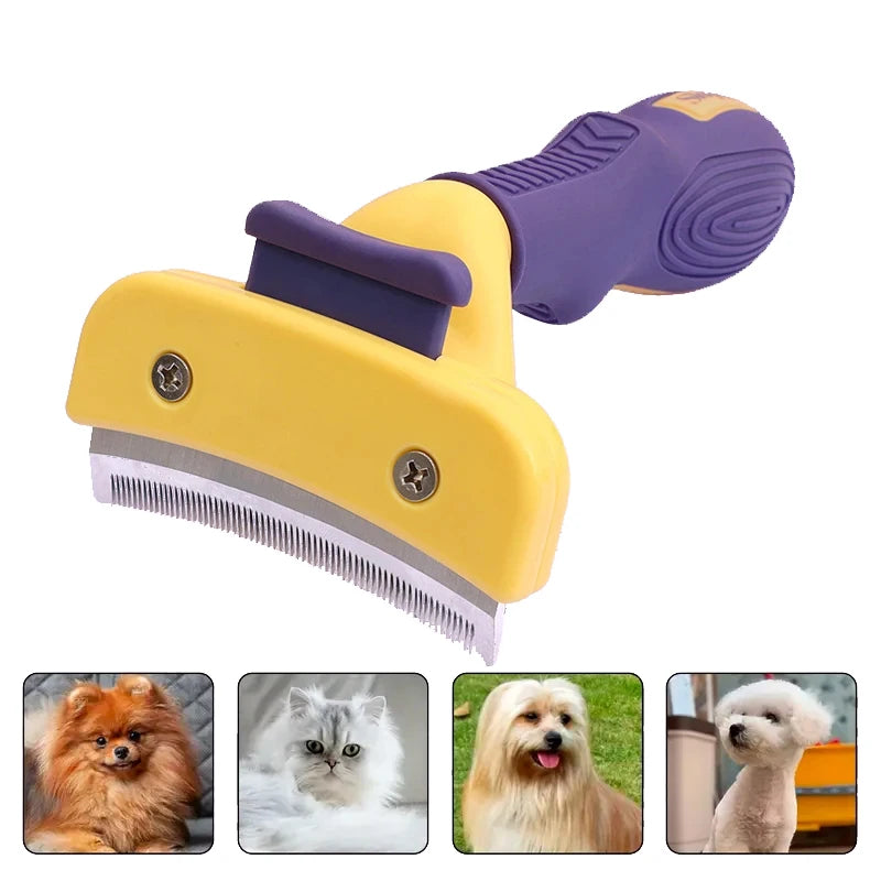 Stainless Steel Pet Grooming Brush - Anti-Lice Comb for Dogs & Cats, Hair Care Supplies