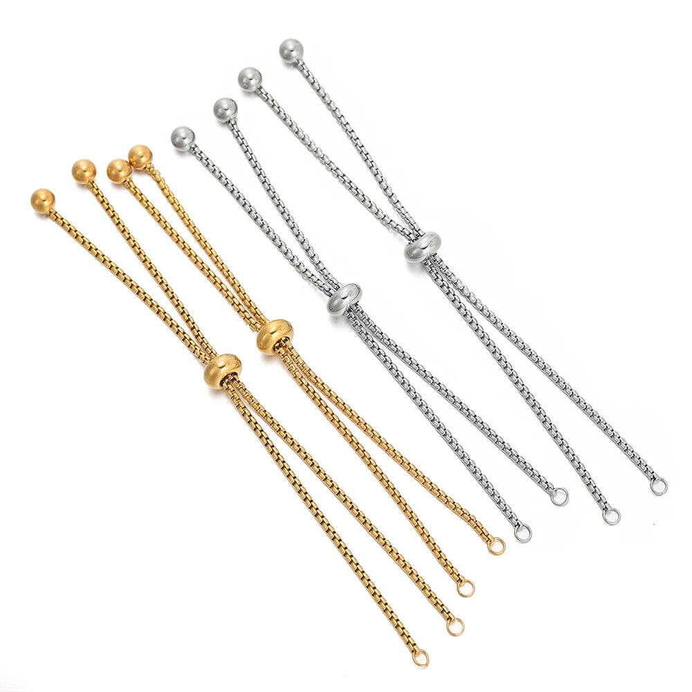 Extensores de Pulsera de Acero Inoxidable Deslizadores Ajustables 3 Piezas